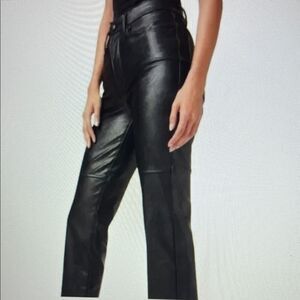 Vintage GAP Black Leather Pants Size 6